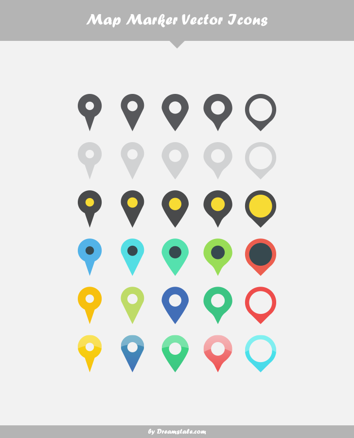 Download Free Download: 30 Map Marker Vector Icons - Dreamstale.com
