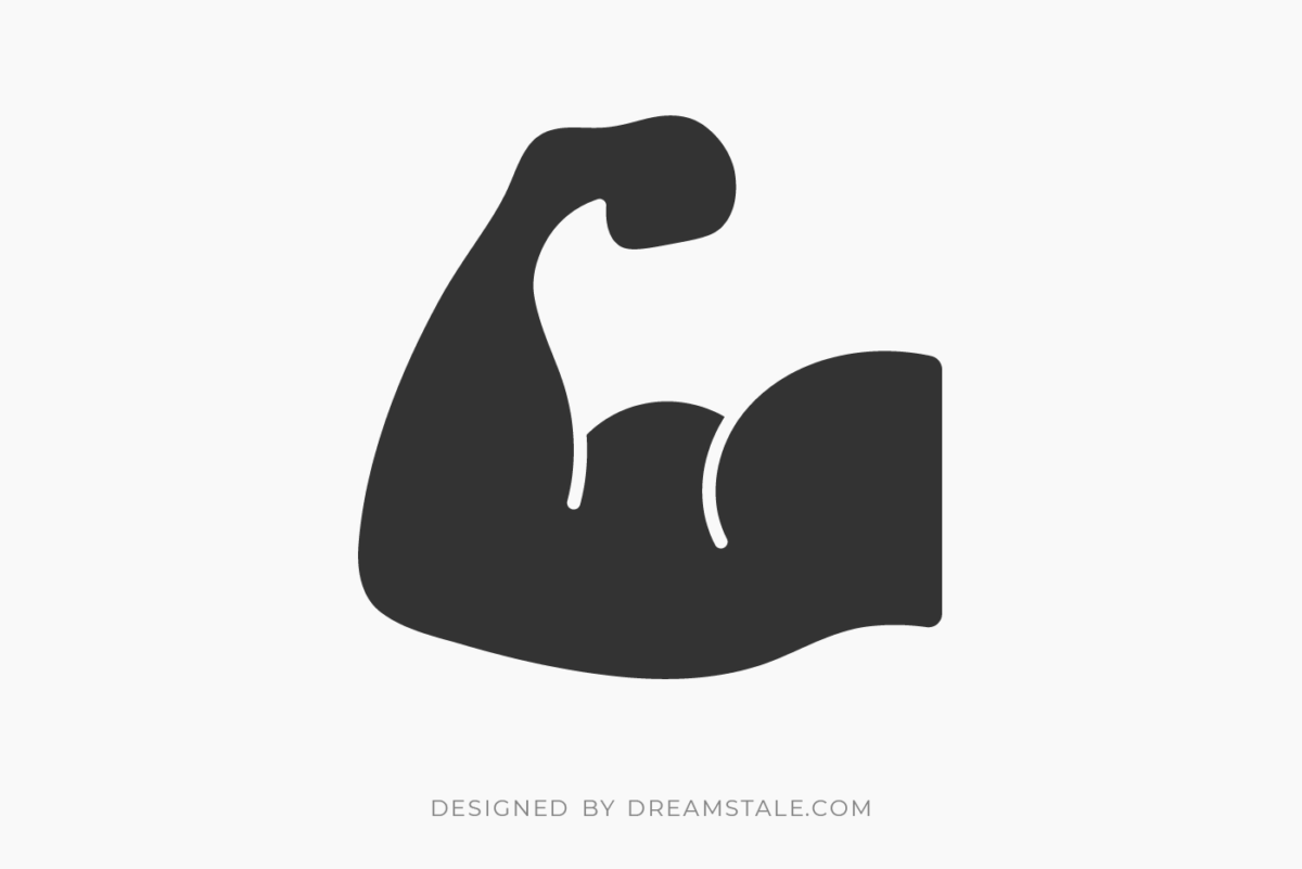 Strong Body Biceps Free SVG Clipart - Dreamstale