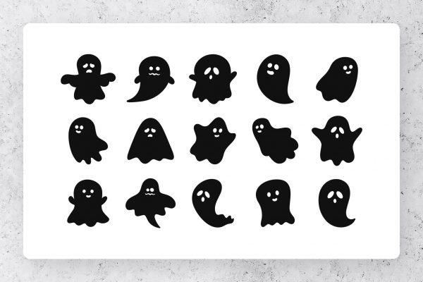 Cute & Scary Ghosts Halloween Silhouettes